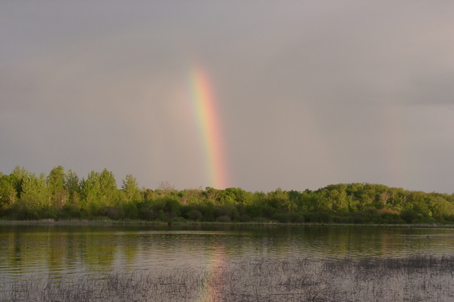 My parents cabin - rainbow on Cedar Lake